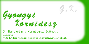 gyongyi kornidesz business card