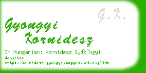 gyongyi kornidesz business card